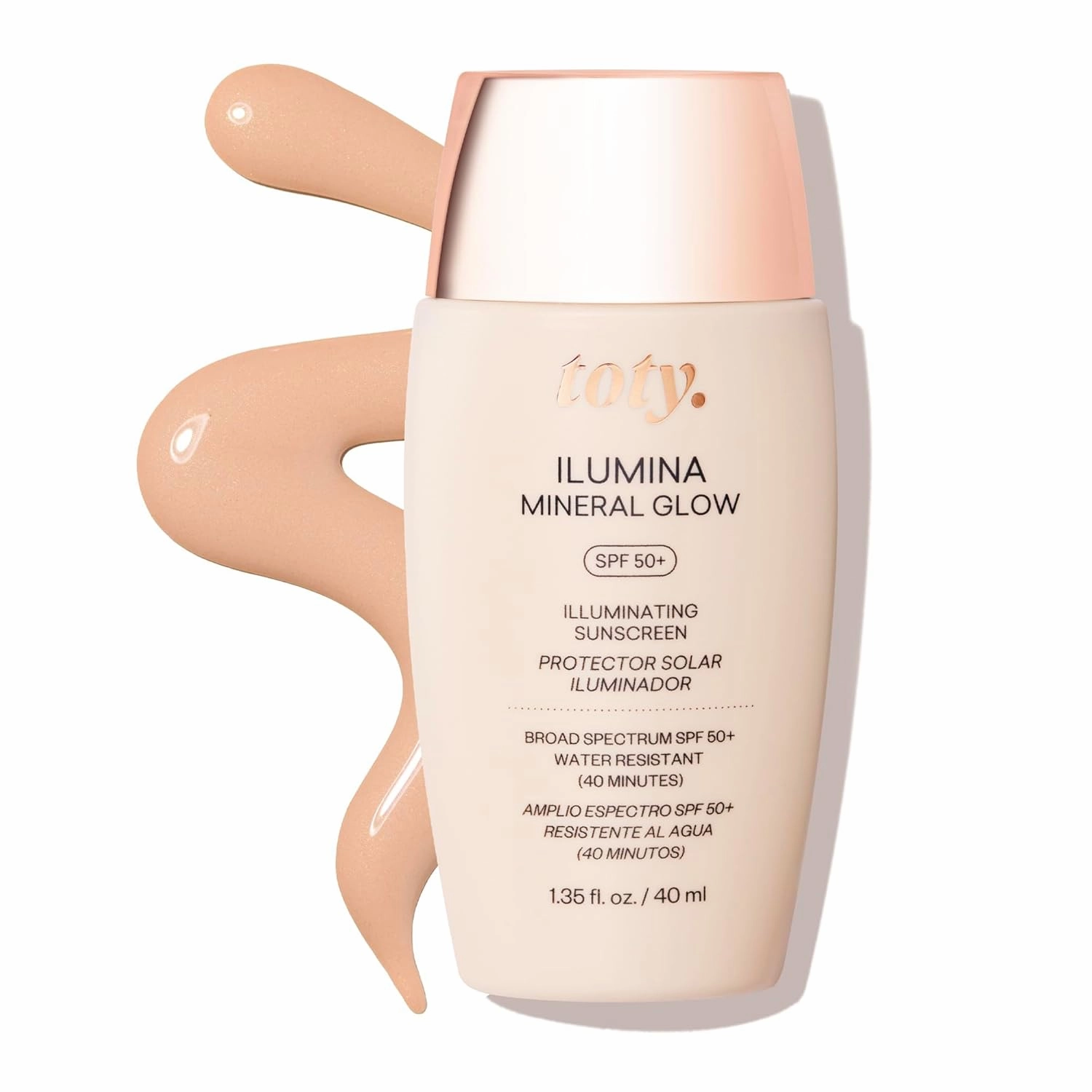 Toty by Sofia Vergara - Ilumina Mineral Glow SPF 50  Illuminating Broad Spectrum Mineral Sunscreen - Rejuvenates & brightens with 2% Niacinamide, PLE FernBoost Technology, Vitamin E