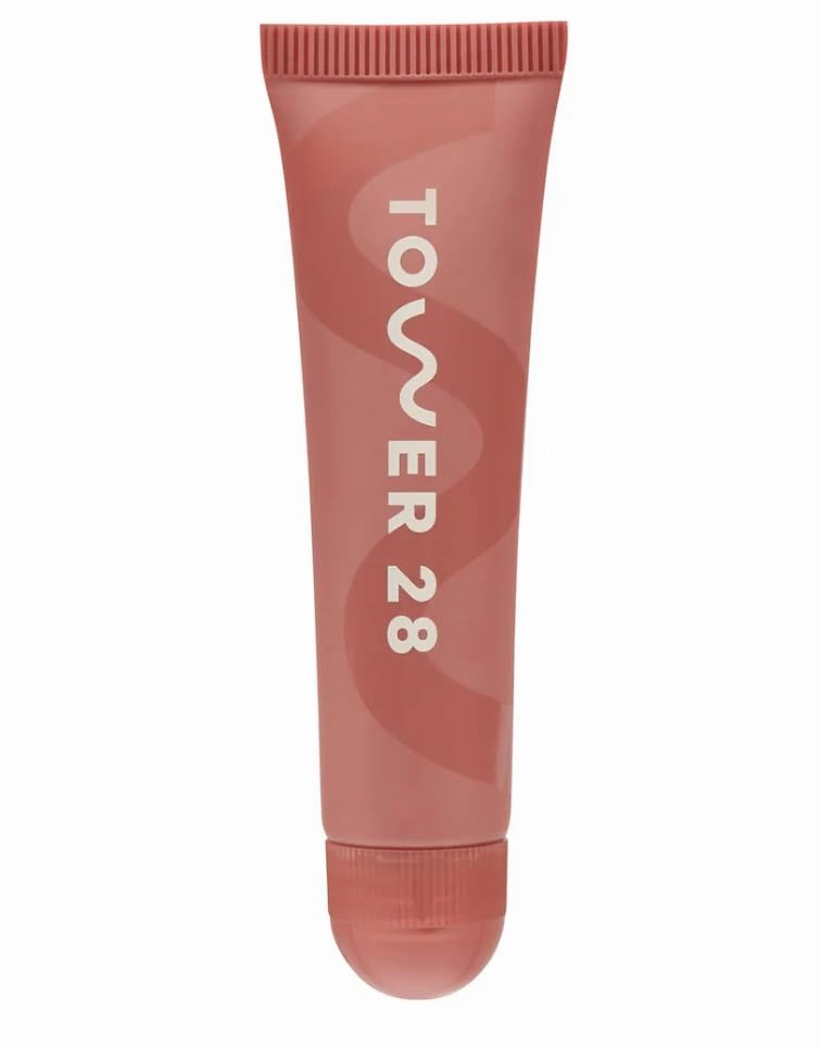Tower Two Eight LipSoftie Lip Balm, Dulce de Leche, Shea Butter and Jojoba Oil, Sheer Tint Dulce De Leche - sheer nude