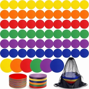 TPE Floor Spot Markers Dots for Gym Flat Non Slip Spot Marker Dance Dot for Classroom Gym Sports Soccer Basketball Agility Training Field Marking Equipment
