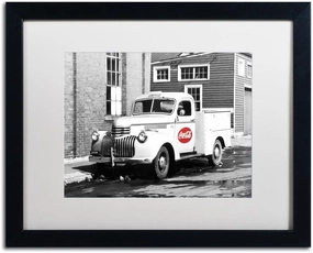 Trademark Fine Art COKE014-B1620MF Color Splash Vintage Photography 14 by Coca Cola, White Matte, Black Frame 16x20-Inch, 16x20