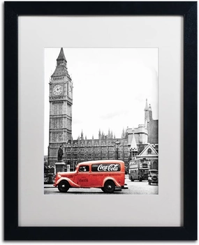 Trademark Fine Art COKE04-B1620MF Color Splash Vintage Photography 4 by Coca Cola, White Matte, Black Frame 16x20-Inch, 16x20
