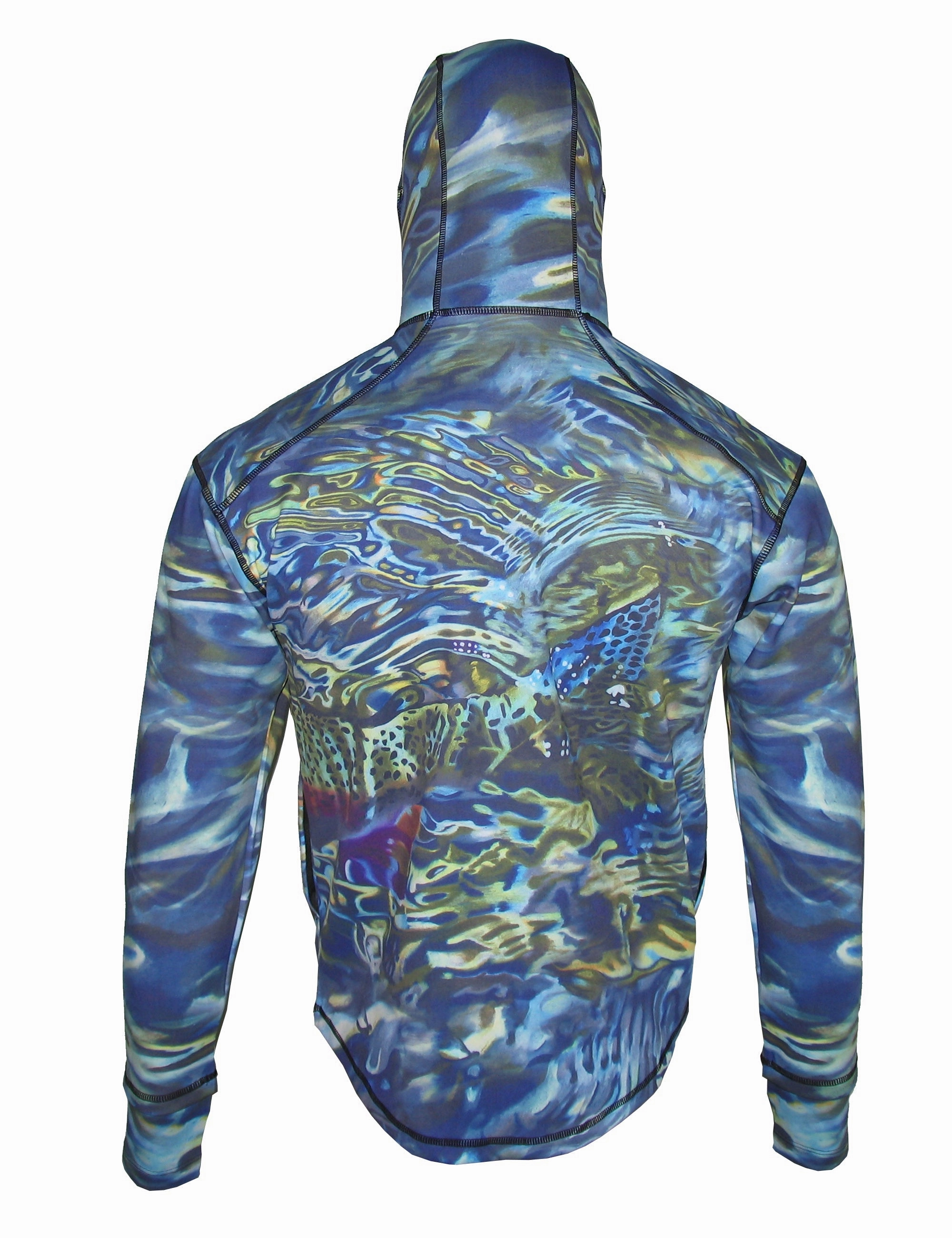 Tranquility Rainbow Trout Heavyweight 1/4-Zip FlexShell Fishing Hoodie