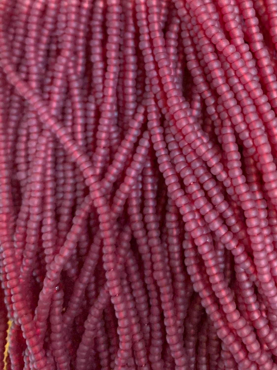 Transparent Garnet Matte Seed Beads - 11 - 35075
