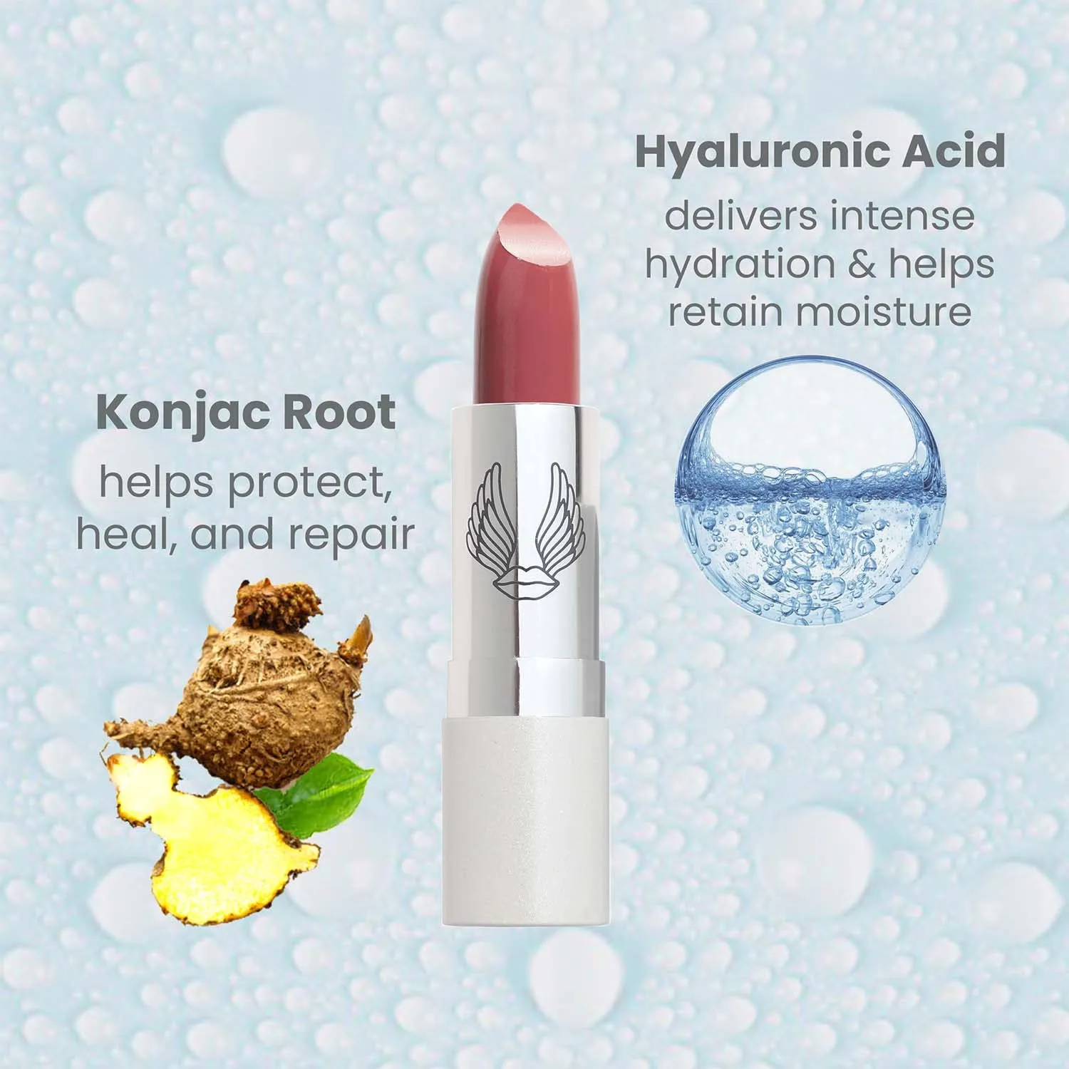 True   Luscious Super Moisture Lipstick – Clean, Vegan and Cruelty Free – Lasting Hydration for Dry Lips with a Satin Finish – Wild Rose