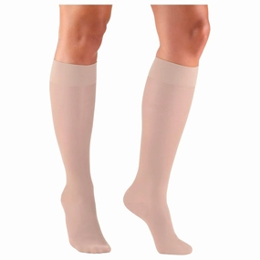 Truform Sheer Compression Stockings, 8-15 mmHg, Women's Knee High Length, 20 Denier, Nude, Medium