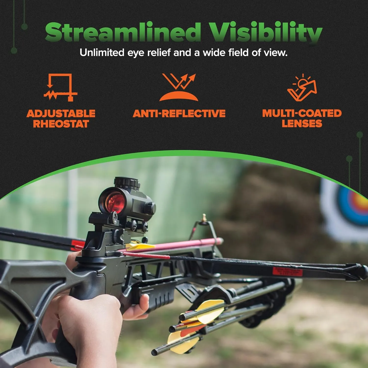 TRUGLO GOBBLE-STOPPER 30mm 3-MOA Turkey Hunting Dual-Color Center Dot Sights with Multi-Coated Lenses, Available in Anodized Matte Black or Realtree Finish