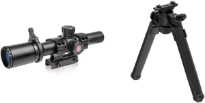 TRUGLO TRU-Brite 30 Series 1-6 X 24mm Dual-Color Illuminated Power Ring Duplex MIL-DOT Reticle Gun Scope with Mount, Matte Black, TG8516TL - Combos Available