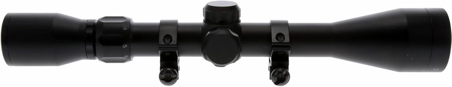 Truglo BUCKLINE Tactical Hunting Shooting Durable Waterproof Fogproof 1" Aluminum Tube Riflescope with Weaver-Style Mount Rings & Elastic Lens Covers Included