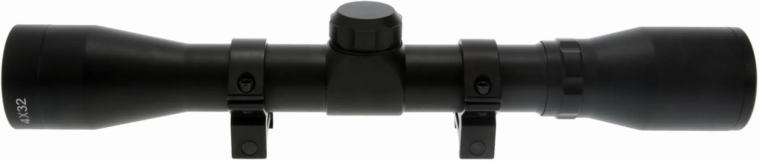 Truglo BUCKLINE Tactical Hunting Shooting Durable Waterproof Fogproof 1" Aluminum Tube Riflescope with Weaver-Style Mount Rings & Elastic Lens Covers Included