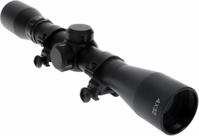Truglo BUCKLINE Tactical Hunting Shooting Durable Waterproof Fogproof 1" Aluminum Tube Riflescope with Weaver-Style Mount Rings & Elastic Lens Covers Included