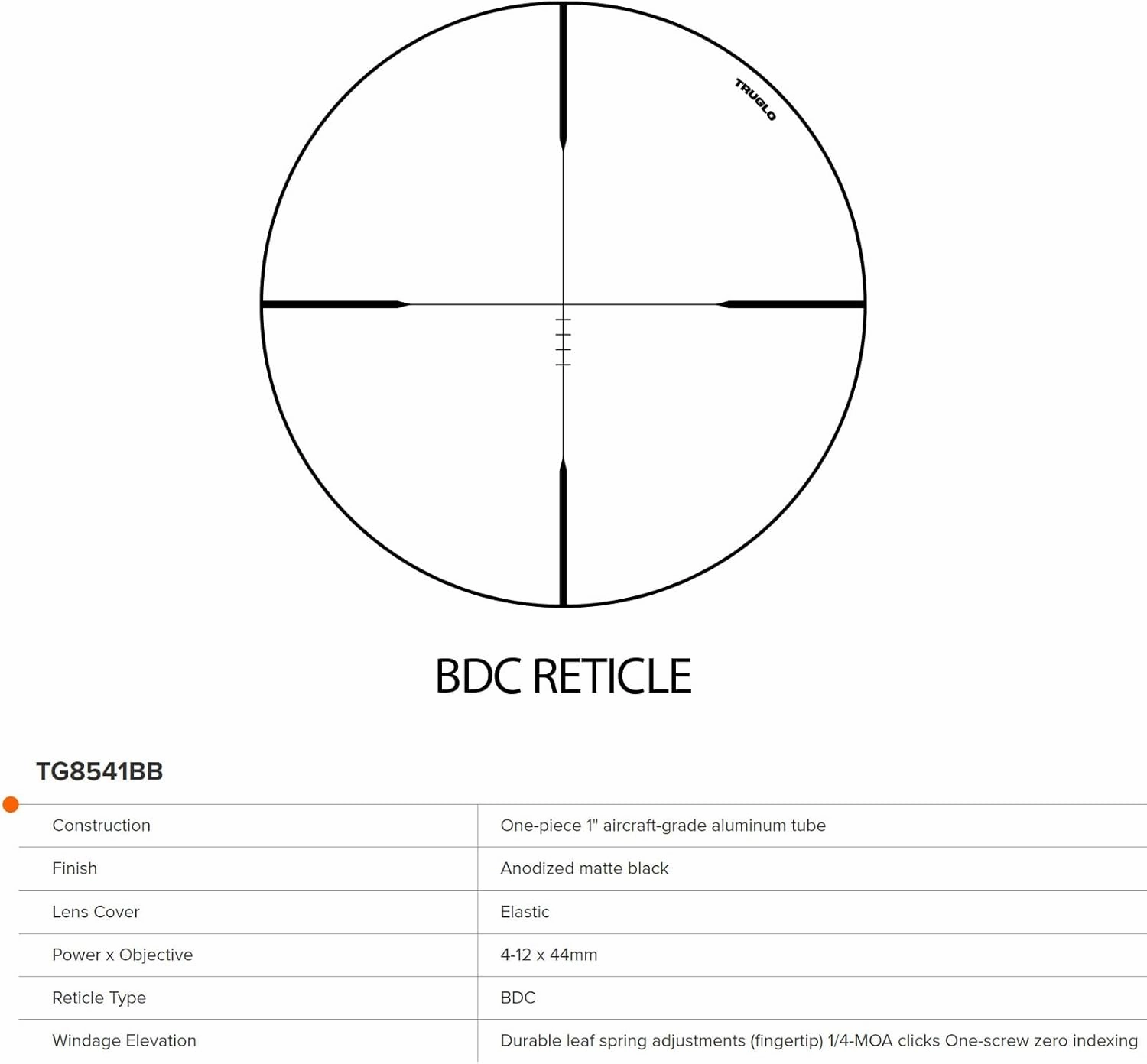 TRUGLOSCP BUCKLINE BDC 3-9X40 BLK