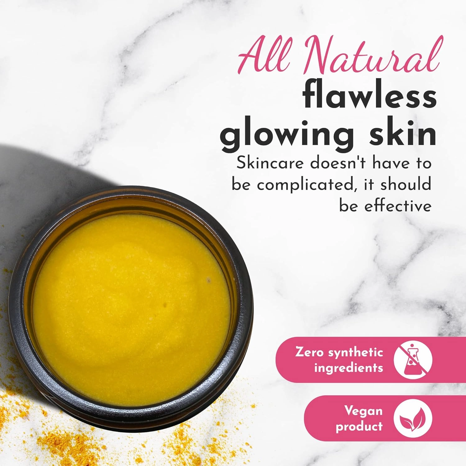 Turmeric Clay Mask, Brightening Clay Face Mask, Face Masks Skincare for Dark Spots & Uneven Skin Tone, Skin Care Mask with Vitamin C & Essential Oils, 2oz