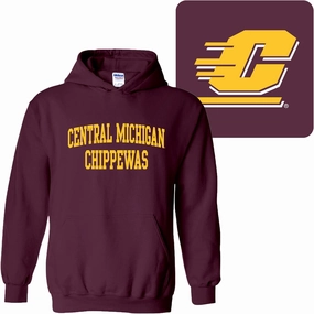 UGP Campus Apparel Women's Iowa Hawkeyes Black Long Sleeve Hooded Tee Shirt - Tigerhawk and Script Hawkeyes in Gold Glitter