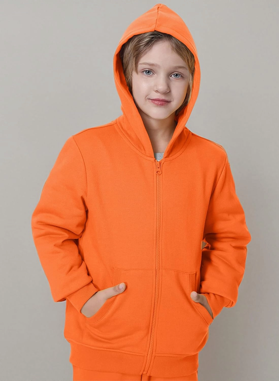 UNACOO Girls Boys Zip Up Hoodie Soft Fleece Sweatshirt Kids Hoodies for Toddler Zipper hoodie Jacket (Age 3-12 Years)