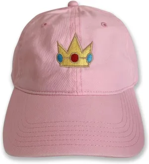 USmania Princess Peach Halloween Tiarra Cap - Embroidered Cotton Washed Hat
