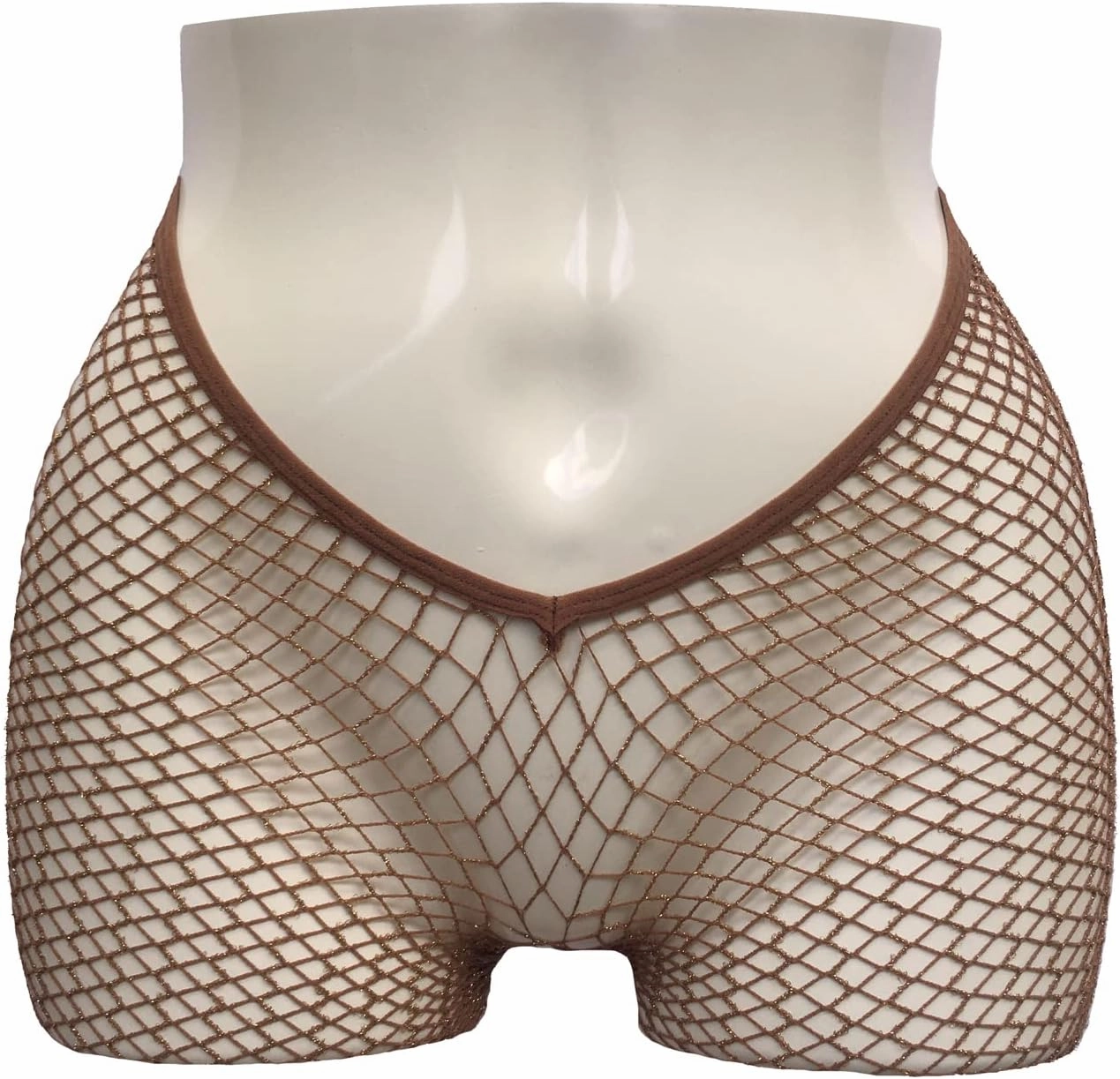 V-Cut Skintone Gold Glitter Fishnet Stockings | VCUT Carnival Tights for Black and Brown Skin Women