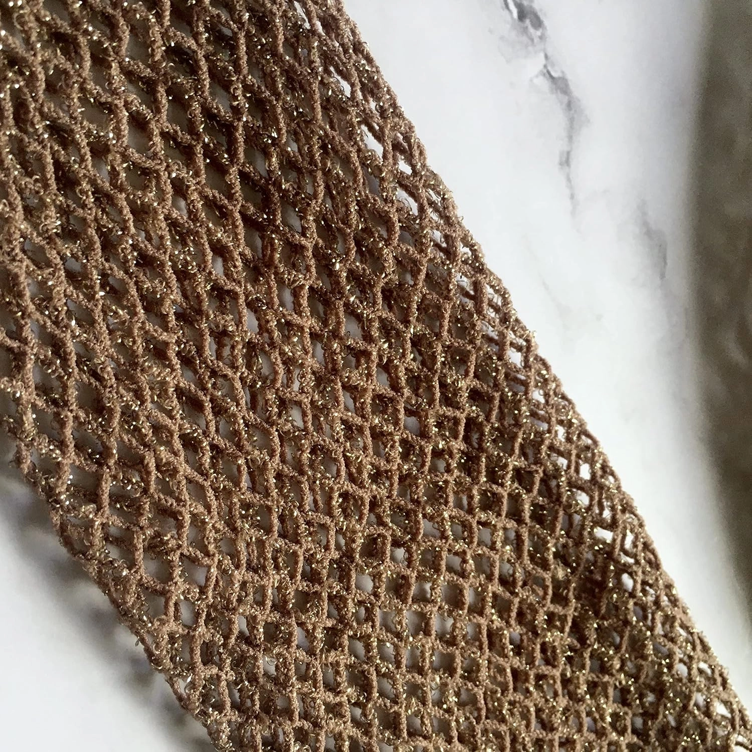V-Cut Skintone Gold Glitter Fishnet Stockings | VCUT Carnival Tights for Black and Brown Skin Women