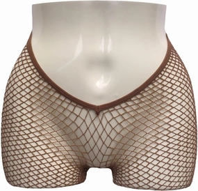 V-Cut Skintone Gold Glitter Fishnet Stockings | VCUT Carnival Tights for Black and Brown Skin Women