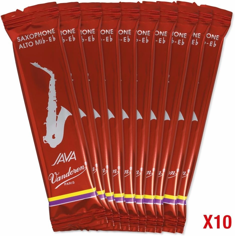 Vandoren SR2625R Alto Sax JAVA Red Reeds Strength 2.5; Box of 10