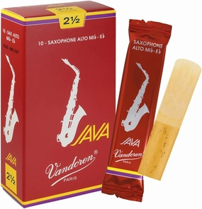 Vandoren SR2625R Alto Sax JAVA Red Reeds Strength 2.5; Box of 10