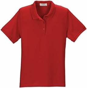 VANTAGE Women's Soft-Blend Pique Polo 3XLG Red