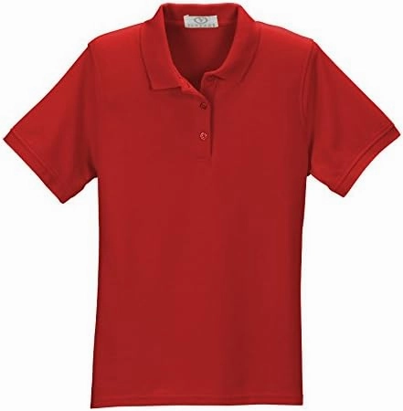 VANTAGE Women's Soft-Blend Pique Polo 3XLG Red