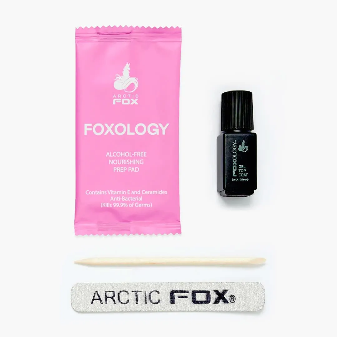 Vegan And Cruelty Free Semi Cured Gel Nail Strip Kit Includes 30 Nail Strips, Alcohol Free Nourishing Prep Pad, A Gel Top Coat, A Wooden Cuticle Stick, Nail File - PINK FLORAL