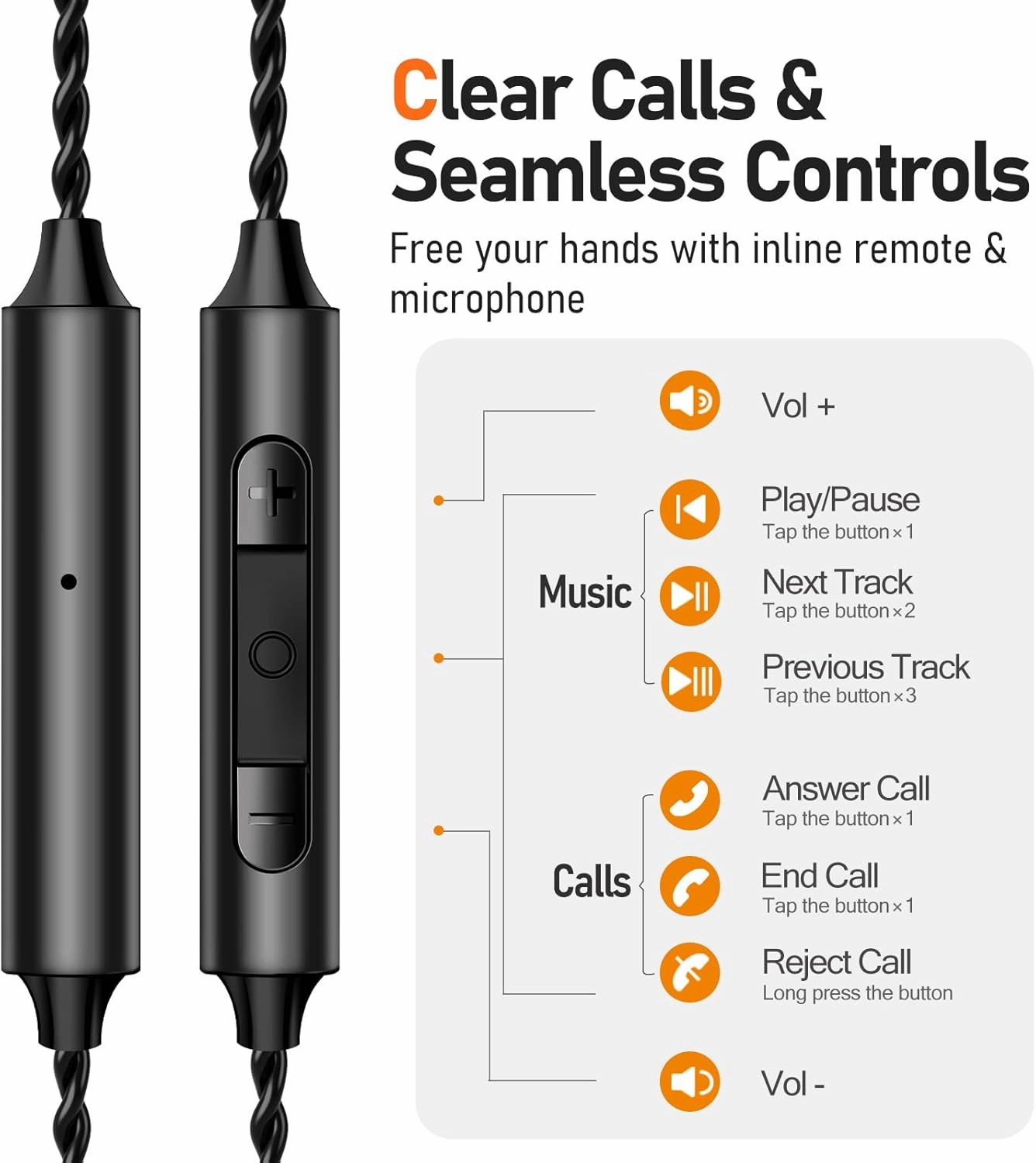 Vibes 202 Wired Earbuds - HiFi in Ear Monitor Headphones – Professional Noise-Isolating Ear Buds - Clear Sound, Deep Bass & Comfort-Fit IEM Earphones - MMCX to 3.5mm, Silver Plated Cord, Carrying Case