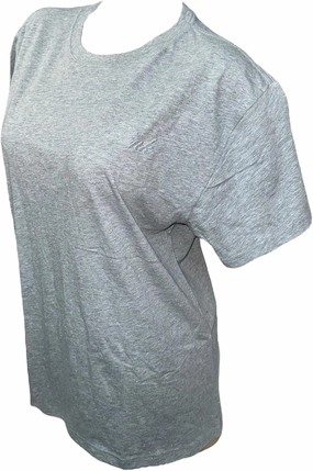 Victoria's Secret Pink Cotton Campus Short Sleeve Oversize Glitter Bling Tee Color Gray New