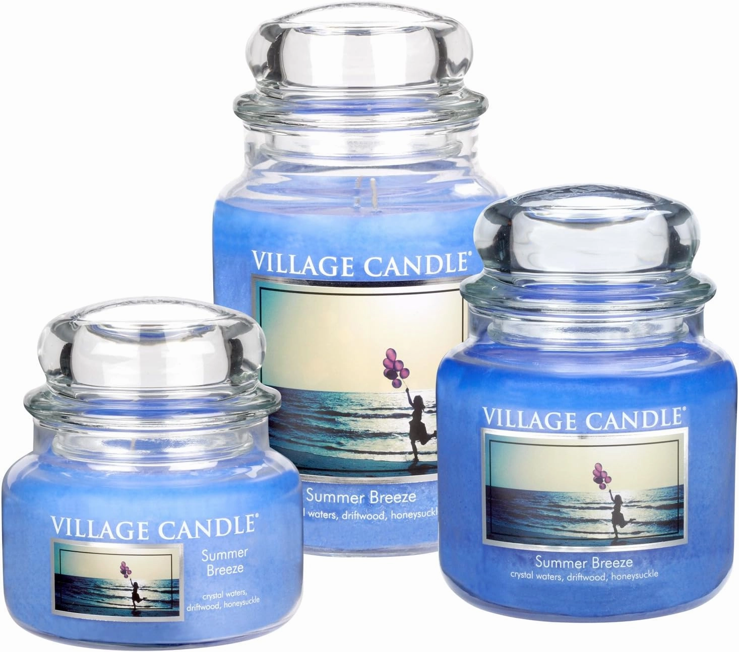 Village Candle Summer Breeze 16 oz Glass Jar Scented Candle, Medium