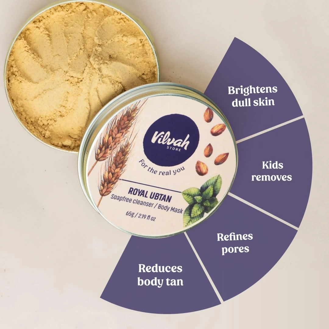 Vilvah Store Royal Ubtan Soapfree Cleanser/Body Mask