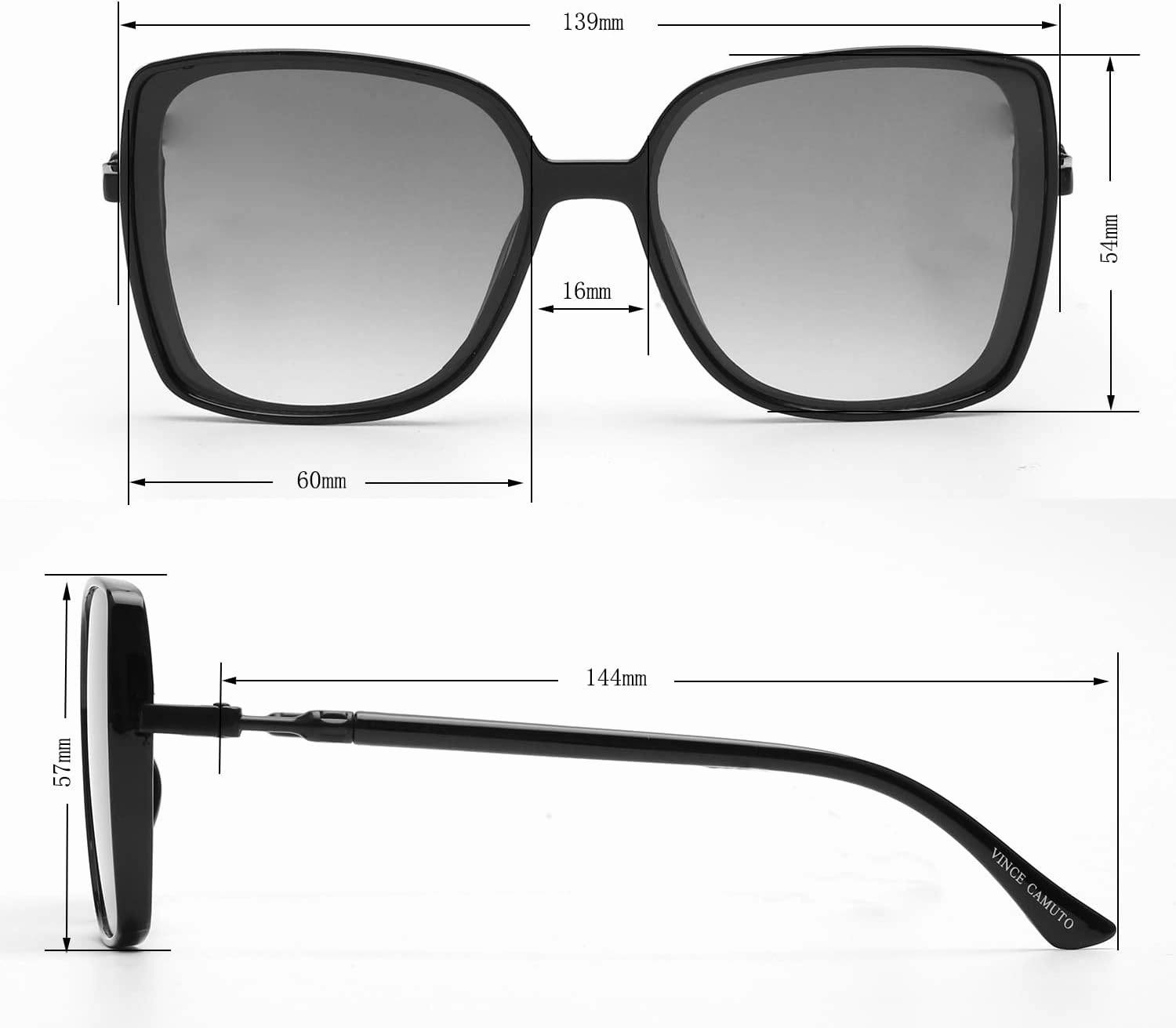 Vince Camuto Women's Glamorous 100% UV Protective Square Sunglasses