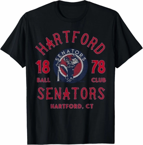 Vintage Hartford Connecticut Senators Baseball Team T-Shirt