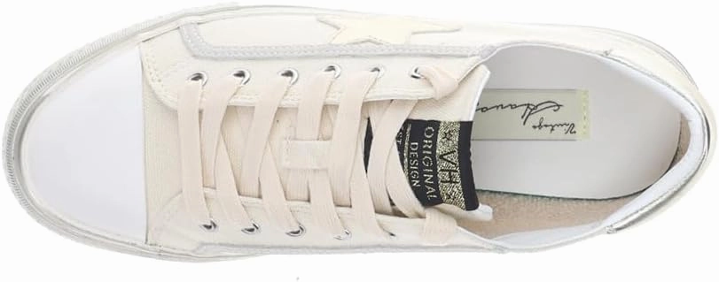 Vintage Havana Womens Alive Metallic Glitter Slip On Sneakers Shoes Casual - Gold