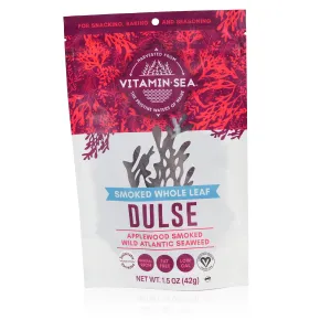 VITAMINSEA Applewood Smoked Dulse | Wild North Atlantic Dried Seaweed for Snacking, Seasoning, Soups & Salads | Rich in Vitamins, Minerals & Antioxidants Good for Thyroid Support | Whole Leaf (1.5 OZ)