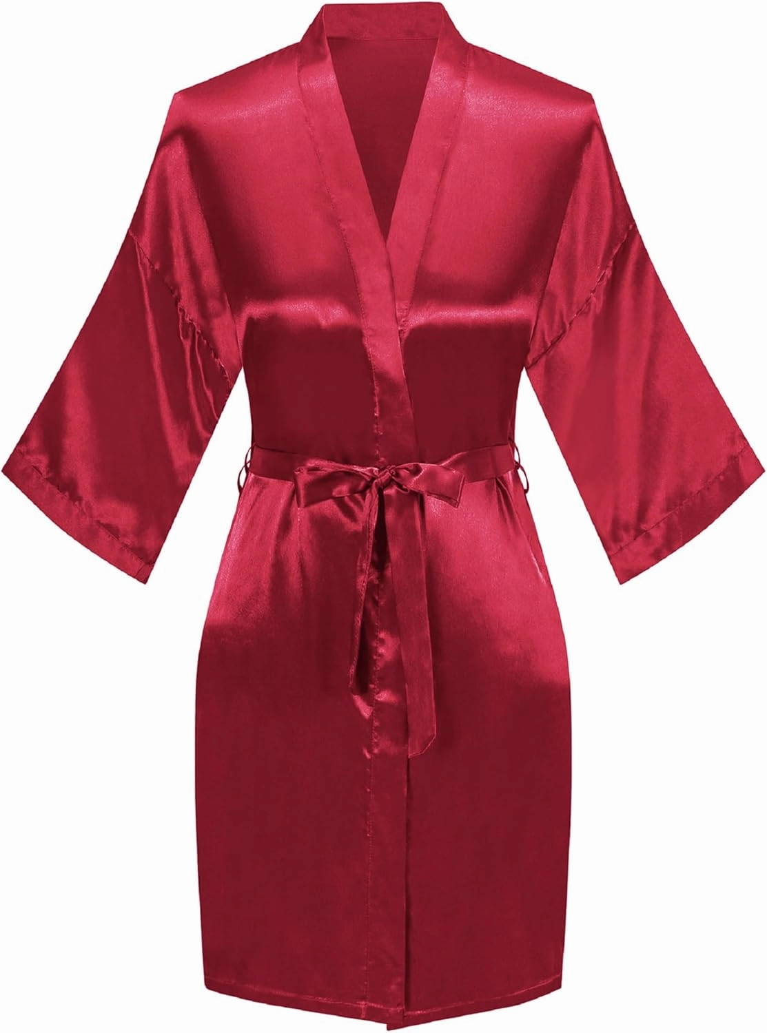 VOGUEMAX Women's Birthday Party Robe Queen Squad Silky Gold Glitter Kimono Robe Bathrobe