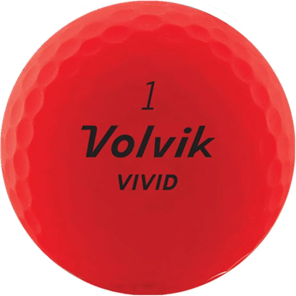 Volvik Men's Vivid Golf Balls - Red