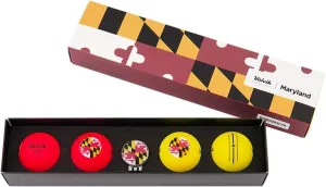 Volvik State Maryland Pack - 4 Vivid Balls Pack (2 Yellow & 2 Red) with a Clip Ball Marker.