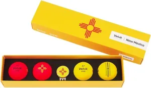 Volvik State New Mexico Pack - 4 Vivid Balls Pack (2 Yellow & 2 Red) with a Clip Ball Marker.