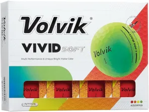 Volvik Vivid Soft Matte Finish Red Golf Balls (One Dozen)