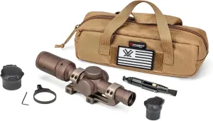 Vortex Razor HD Gen II-E 1-6x24 Second Focal Plane Riflescope - EBR-7F (MOA) Reticle with Reptilia Cantilever Mount, Armageddon Gear Bag, Throw Lever, Defender Flip Caps, Lens Pen & Vortex Patch