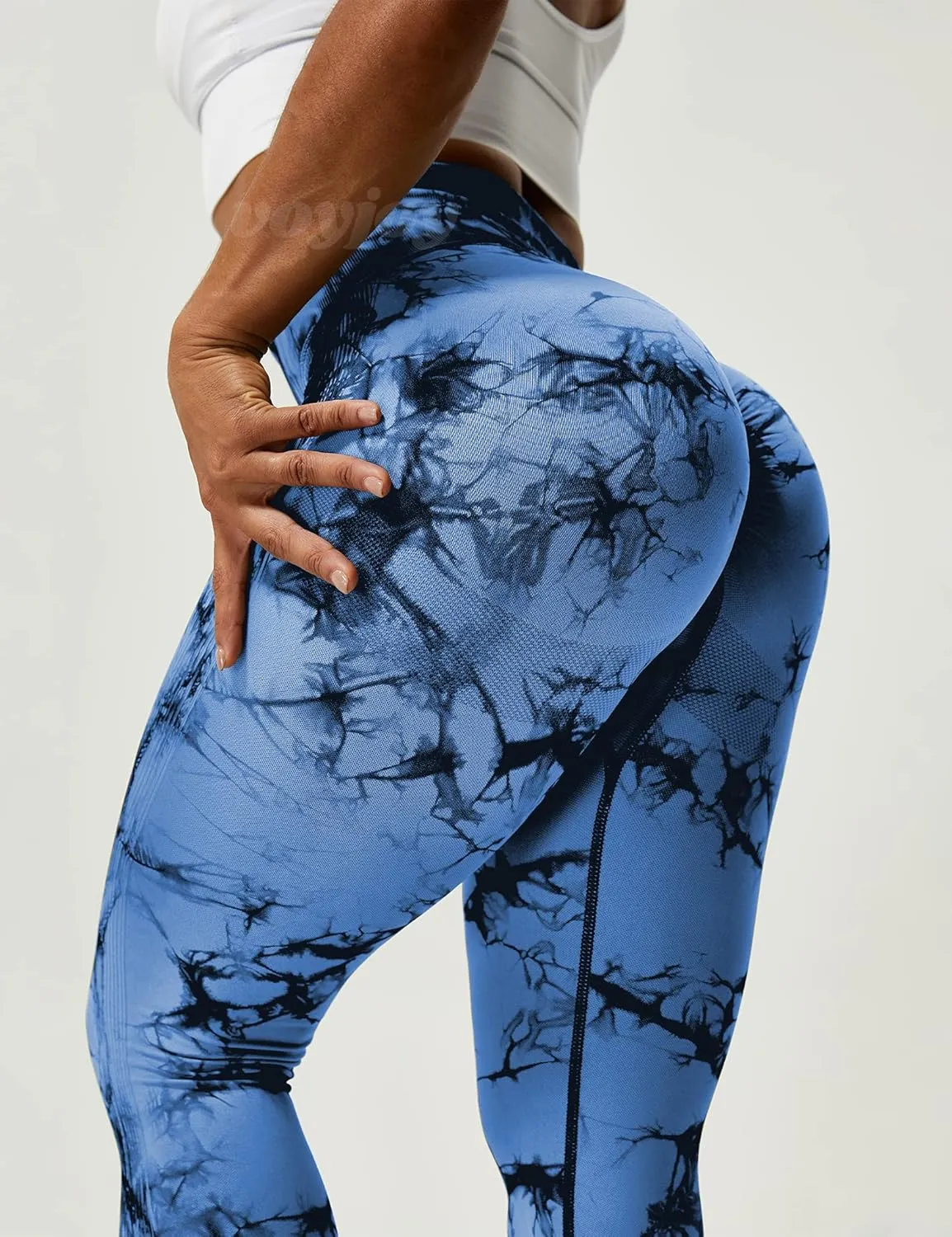 VOYJOY Seamless Leggings for Women High Waist Yoga Pants Scrunch Butt Lifting Elastic Tights