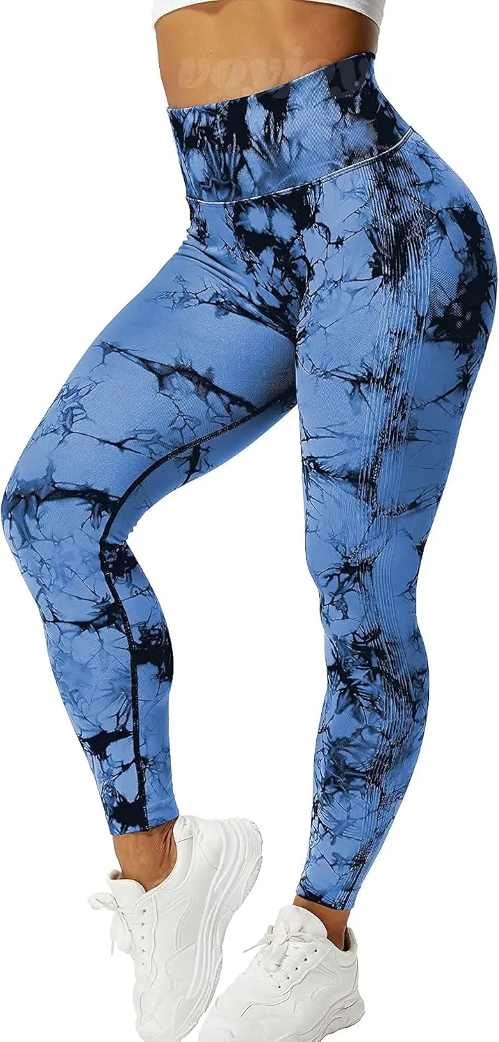 VOYJOY Seamless Leggings for Women High Waist Yoga Pants Scrunch Butt Lifting Elastic Tights