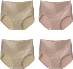 Waisted Underwear Large Size Markless Belly-Lifting Women'S Underwear Briefs Combination Set