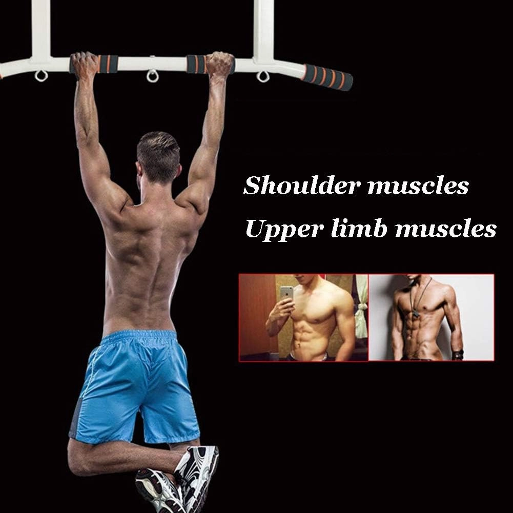Wall-Mounted Horizontal Bar, Cross Beam, Household Indoor Fitness Equipment, Children's Swing Boom, Load 200kg, 2 Colors (White)