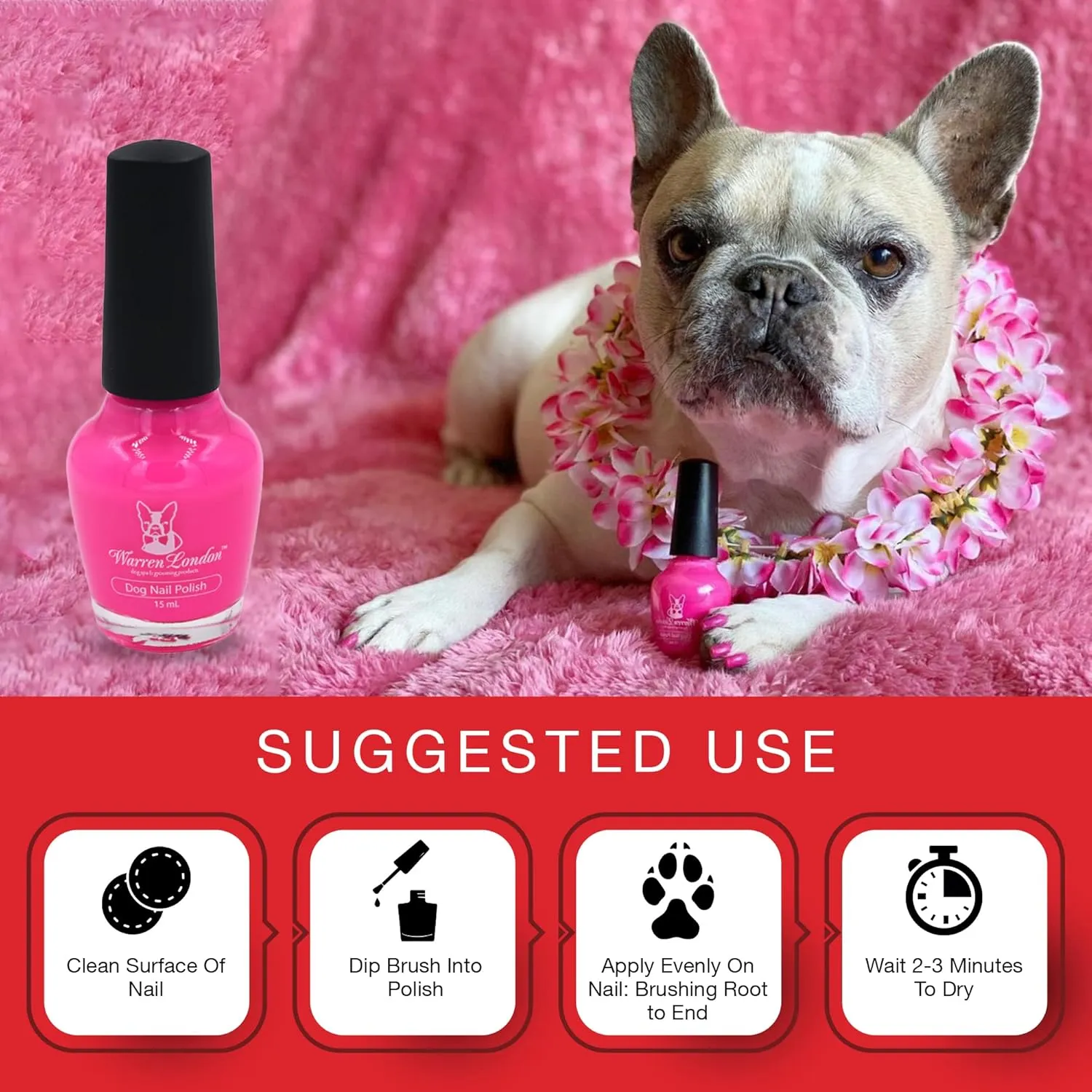 Warren London - Dog Nail Polish in A Bottle - for Premium Coverage and Color - All 6 Colors