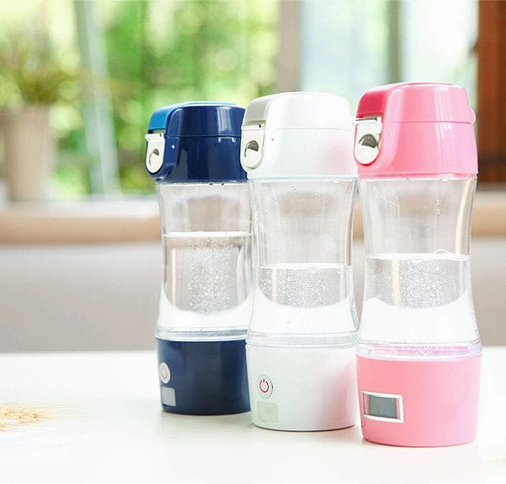 Water Purifiers, 300Ml Hydrogen Water Bottle Hydrogen Alkaline Water Generator Ionizer Portable High Concentration Discharge Ozone and Chlorine Mode 3 Mins Rapidly Generate 1000 PPB