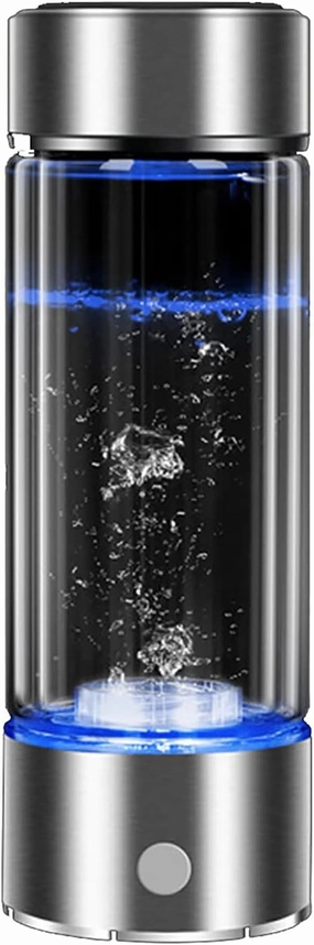 Water Purifiers, Hydrogen Rich Water Bottle Portable Hydrogen Water Generator Maker Glass Bottle with Inhaler and Adapter SPE & PEM Technology Water Ionizer Make Hydrogen Content Up to 1300-1600 PPB