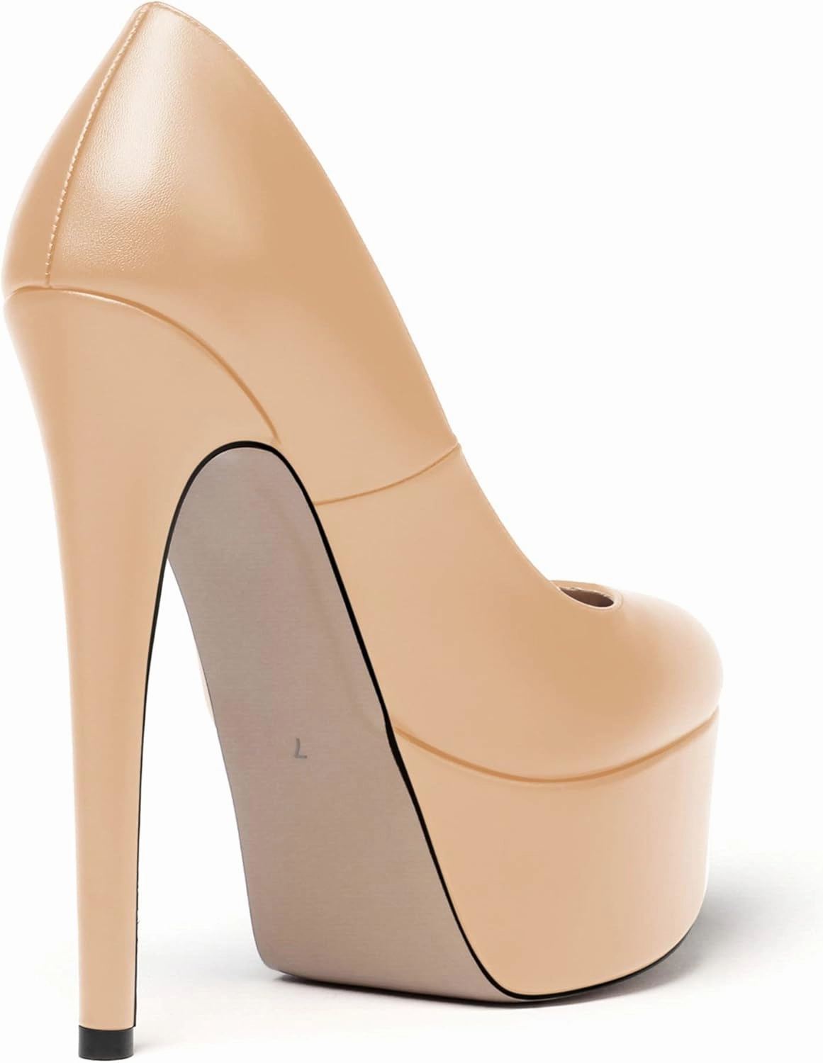 WAYDERNS Women's Round Toe Matte Solid Slip On Platform Stiletto High Heel Pumps Shoes 6 Inch