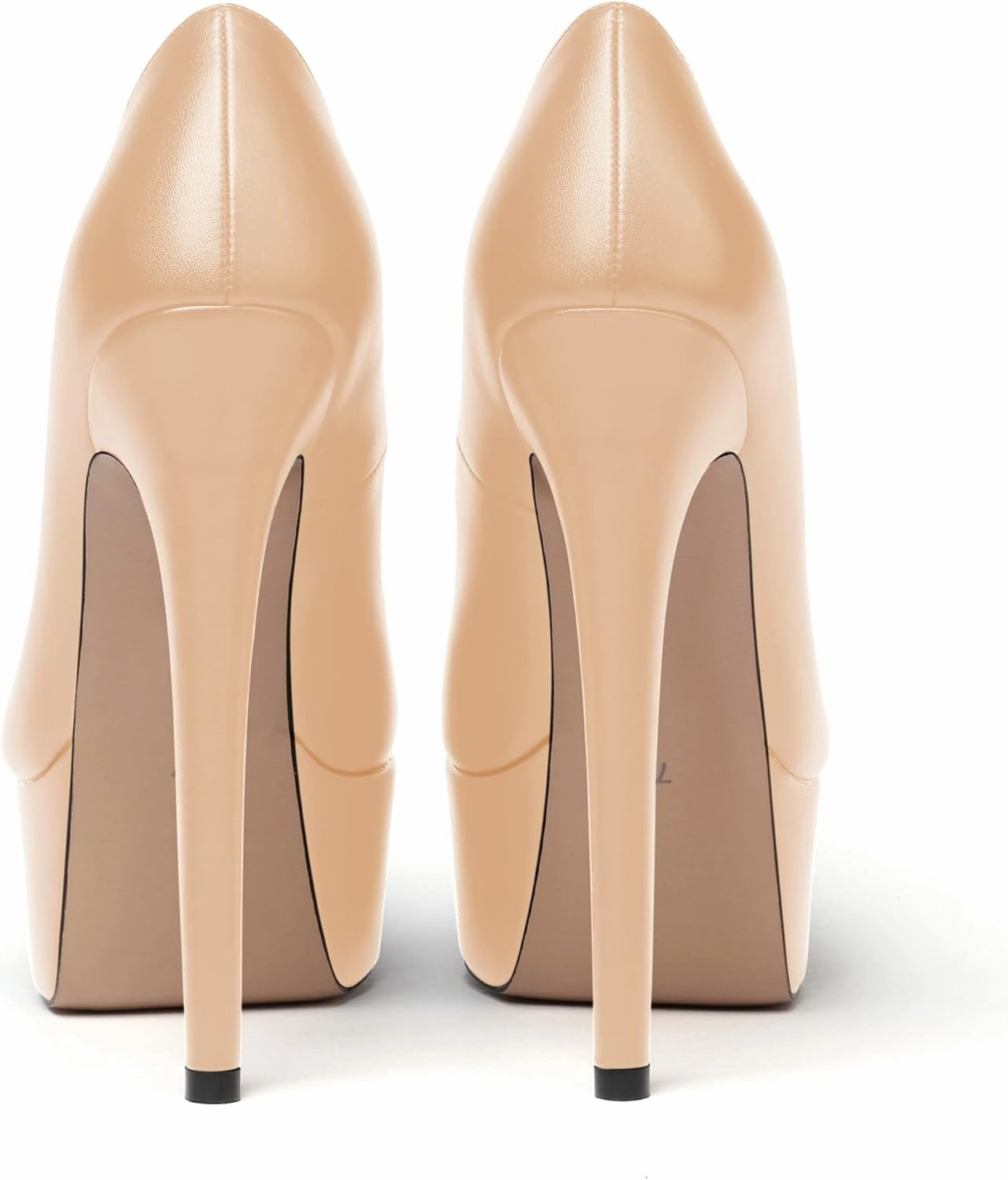 WAYDERNS Women's Round Toe Matte Solid Slip On Platform Stiletto High Heel Pumps Shoes 6 Inch